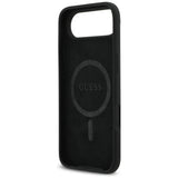 Husa pentru iPhone 17 Air, Guess Silicone Triangle Logo MagSafe (GUHMP17MSCTRLMK), negru