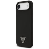 Husa pentru iPhone 17 Air, Guess Silicone Triangle Logo MagSafe (GUHMP17MSCTRLMK), negru