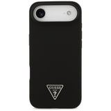 Husa pentru iPhone 17 Air, Guess Silicone Triangle Logo MagSafe (GUHMP17MSCTRLMK), negru