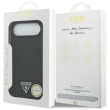 Husa pentru iPhone 17 Air, Guess Silicone Triangle Logo MagSafe (GUHMP17MSCTRLMK), negru