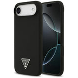 Husa pentru iPhone 17 Air, Guess Silicone Triangle Logo MagSafe (GUHMP17MSCTRLMK), negru