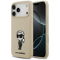 Husa pentru iPhone 17 Pro Max, Karl Lagerfeld Silicone Sketch & Logo (KLHMP17XSKIGROW), bej