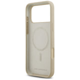 Husa pentru iPhone 17 Pro Max, Karl Lagerfeld Silicone Sketch & Logo (KLHMP17XSKIGROW), bej