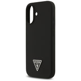 Husa pentru iPhone 17, Guess Silicone Triangle Logo MagSafe (GUHMP17SSCTRLMK), negru