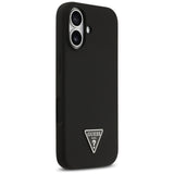 Husa pentru iPhone 17, Guess Silicone Triangle Logo MagSafe (GUHMP17SSCTRLMK), negru
