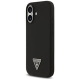 Husa pentru iPhone 17, Guess Silicone Triangle Logo MagSafe (GUHMP17SSCTRLMK), negru