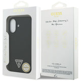 Husa pentru iPhone 17, Guess Silicone Triangle Logo MagSafe (GUHMP17SSCTRLMK), negru