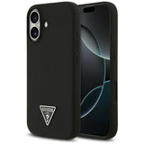 Husa pentru iPhone 17, Guess Silicone Triangle Logo MagSafe (GUHMP17SSCTRLMK), negru