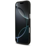 Husa pentru iPhone 17 Air, Guess Glitter Triangle Logo MagSafe (GUHMP17MPFGTSCMK), negru