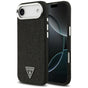 Husa pentru iPhone 17 Air, Guess Glitter Triangle Logo MagSafe (GUHMP17MPFGTSCMK), negru
