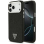 Husa pentru iPhone 17 Pro Max, Guess Glitter Triangle Logo MagSafe (GUHMP17XPFGTSCMK), negru