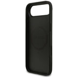 Husa pentru iPhone 17 Air, Guess Grained Gold Ring MagSafe (GUHMP17MPGHSMMK), negru