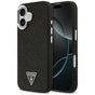 Husa pentru iPhone 17, Guess Glitter Triangle Logo MagSafe (GUHMP17SPFGTSCMK), negru