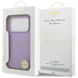 Husa pentru iPhone 17 Pro, Guess Grained Gold Ring MagSafe (GUHMP17LPGHSMMU), roz