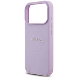 Husa pentru iPhone 17 Pro Max, Guess Grained Gold Ring MagSafe (GUHMP17XPGHSMMU), mov