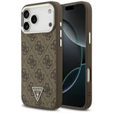 Husa pentru iPhone 17 Pro Max, Guess Hardcase 4G Triangle Logo MagSafe (GUHMP17XP4TSRCMW), maro