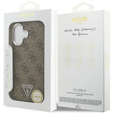 Husa pentru iPhone 17, Guess Hardcase 4G Triangle Logo MagSafe (GUHMP17SP4TSRCMW), maro