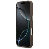 Husa pentru iPhone 17, Guess Hardcase 4G Triangle Logo MagSafe (GUHMP17SP4TSRCMW), maro