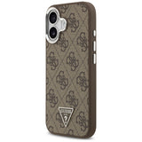 Husa pentru iPhone 17, Guess Hardcase 4G Triangle Logo MagSafe (GUHMP17SP4TSRCMW), maro