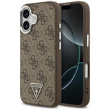 Husa pentru iPhone 17, Guess Hardcase 4G Triangle Logo MagSafe (GUHMP17SP4TSRCMW), maro