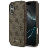 Husa pentru iPhone 17, Guess Hardcase 4G Classic (GUHCP17SG4GFBR), maro