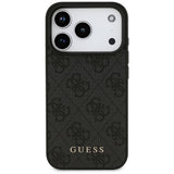 Husa pentru iPhone 17 Pro, Guess Hardcase 4G Classic (GUHCP17LG4GFGR), negru