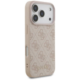 Husa pentru iPhone 17 Pro, Guess Hardcase 4G Classic (GUHCP17LG4GFPI), roz