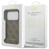 Husa pentru iPhone 17 Pro, Guess Hardcase 4G Classic (GUHCP17LG4GFBR), maro