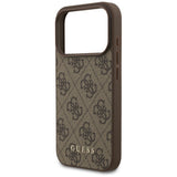 Husa pentru iPhone 17 Pro, Guess Hardcase 4G Classic (GUHCP17LG4GFBR), maro