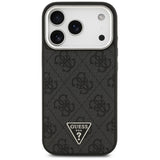 Husa pentru iPhone 17 Pro, Guess Hardcase 4G Triangle Logo MagSafe (GUHMP17LP4TSRCMK), negru