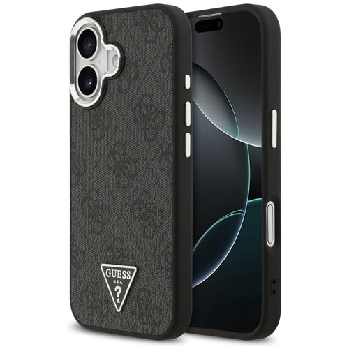 Husa pentru iPhone 17, Guess Hardcase 4G Triangle Logo MagSafe (GUHMP17SP4TSRCMK), negru