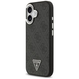 Husa pentru iPhone 17, Guess Hardcase 4G Triangle Logo MagSafe (GUHMP17SP4TSRCMK), negru