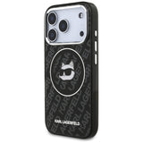 Husa pentru iPhone 17 Pro, Karl Lagerfeld IML MagSafe (KLHMP17LHMKBCHOK), negru