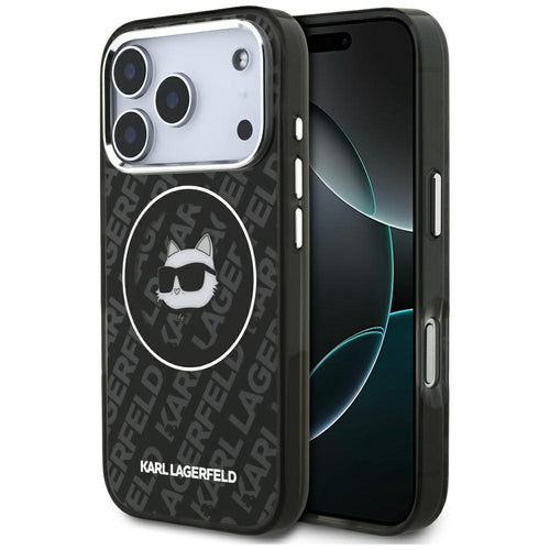 Husa pentru iPhone 17 Pro, Karl Lagerfeld IML MagSafe (KLHMP17LHMKBCHOK), negru