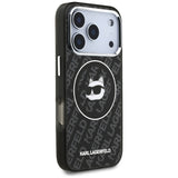 Husa pentru iPhone 17 Pro, Karl Lagerfeld IML MagSafe (KLHMP17LHMKBCHOK), negru