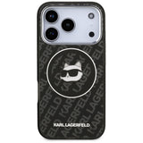 Husa pentru iPhone 17 Pro, Karl Lagerfeld IML MagSafe (KLHMP17LHMKBCHOK), negru