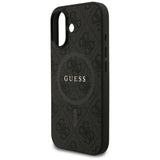 Husa pentru iPhone 17, Guess 4G Ring Classic Logo MagSafe (GUHMP17SG4GFRK), negru
