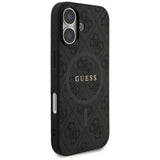 Husa pentru iPhone 17, Guess 4G Ring Classic Logo MagSafe (GUHMP17SG4GFRK), negru
