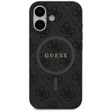 Husa pentru iPhone 17, Guess 4G Ring Classic Logo MagSafe (GUHMP17SG4GFRK), negru