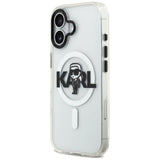 Husa pentru iPhone 17, Karl Lagerfeld IML MagSafe Sketch Logo (KLHMP17SHGKIGKBT), transparenta