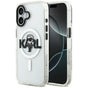 Husa pentru iPhone 17, Karl Lagerfeld IML MagSafe Sketch Logo (KLHMP17SHGKIGKBT), transparenta