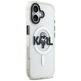 Husa pentru iPhone 17, Karl Lagerfeld IML MagSafe Sketch Logo (KLHMP17SHGKIGKBT), transparenta