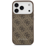 Husa pentru iPhone 17 Pro Max, Guess Hardcase 4G Classic Logo MagSafe (GUHMP17XP4GSSMCW), maro