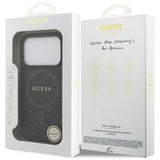 Husa pentru iPhone 17 Pro, Guess 4G Ring Classic Logo MagSafe (GUHMP17LG4GFRK), negru