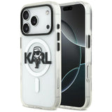 Husa pentru iPhone 17 Pro, Karl Lagerfeld IML MagSafe Sketch Logo (KLHMP17LHGKIGKBT), transparenta
