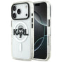 Husa pentru iPhone 17 Pro, Karl Lagerfeld IML MagSafe Sketch Logo (KLHMP17LHGKIGKBT), transparenta