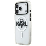 Husa pentru iPhone 17 Pro, Karl Lagerfeld IML MagSafe Sketch Logo (KLHMP17LHGKIGKBT), transparenta