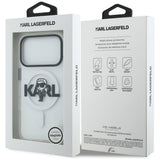 Husa pentru iPhone 17 Pro, Karl Lagerfeld IML MagSafe Sketch Logo (KLHMP17LHGKIGKBT), transparenta