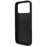 Husa pentru iPhone 17 Pro Max, Guess 4G Ring Classic Logo MagSafe (GUHMP17XG4GFRK), negru