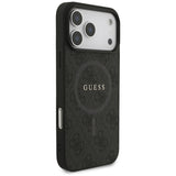Husa pentru iPhone 17 Pro Max, Guess 4G Ring Classic Logo MagSafe (GUHMP17XG4GFRK), negru